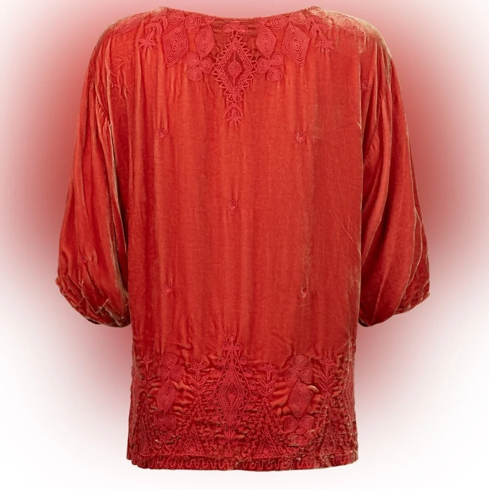 Johnny Was Velvet Liona Blouse size large - Picture 2 of 10